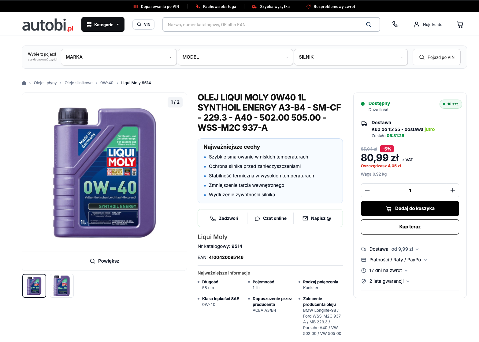 Produkt i jego cechy są kluczowe.